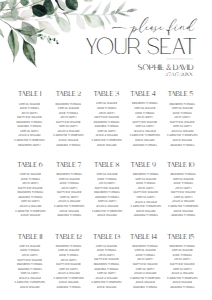 D001 Seating Chart Vertical A2: D001 Wedding Signage Bundle