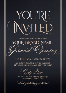 C022 Grand Opening Invite design preview