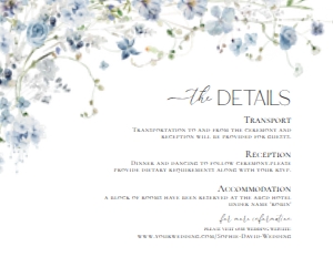 D005 Detail Card Horizontal 5.5x4.25: D005 Wedding Bundle