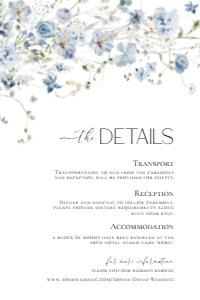 D005 Detail Card Vertical 4x6: D005 Wedding Bundle