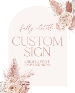 B015 Custom Sign 8x10: B015 Bridal Shower Bundle