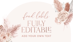 B015 Food Label Flat: B015 Bridal Shower Bundle