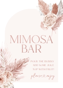 B015 Mimosa Bar Sign 5x7: B015 Bridal Shower Bundle