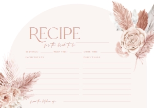 B015 Recipe Card 5x3.5: B015 Bridal Shower Bundle