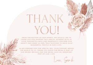 B015 Thank You Card Flat: B015 Bridal Shower Bundle
