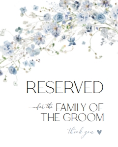 D005 Reserved Sign 8x10: D005 Wedding Bundle