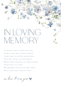 D005 In Loving Memory Sign 5x7: D005 Wedding Bundle