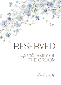 D005 Reserved Sign 5x7: D005 Wedding Bundle