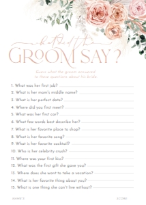 B008 Bridal Shower Games 5x7in: B008 Bridal Shower Bundle