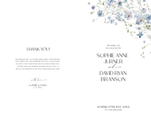 D005 Wedding Program Folded 5.5x8.5: D005 Wedding Bundle