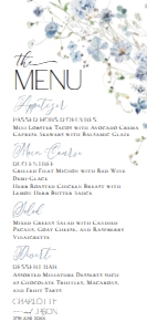 D005 Menu 4x9: D005 Wedding Bundle