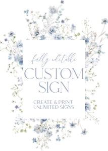 B036 Custom Sign 5x7: B036 Bridal Shower Bundle