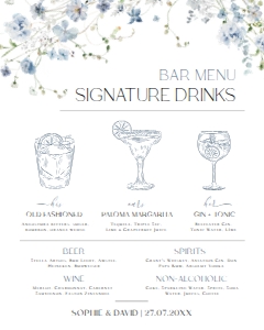 D005 Signature Drink Sign 8x10: D005 Wedding Bundle