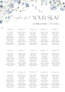 D005 Seating Chart Vertical A1: D005 Seating Chart Sign