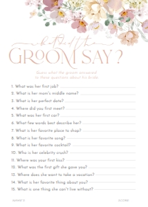 B005 Bridal Shower Games 5x7in: B005 Bridal Shower Bundle