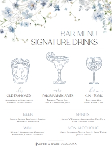 D005 Signature Drink Sign 18x24: D005 Wedding Bundle