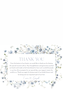 B036 Thank You Card Folded: B036 Bridal Shower Bundle