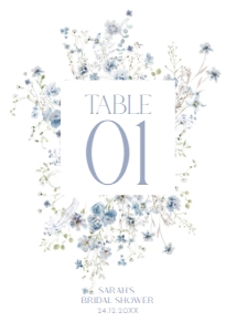 B036 Table Number 5x7: B036 Bridal Shower Bundle
