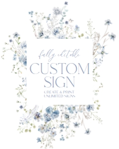 B036 Custom Sign 8x10: B036 Bridal Shower Bundle