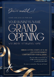 C024 Grand Opening Invitation 5x7in: C024 Grand Opening Invite