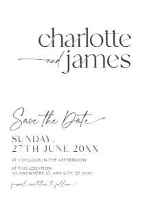 D008 Save the Date 5x7: D008 Wedding Suite