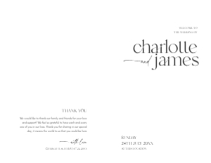 D008 Wedding Program Folded 5.5x8.5: D008 Wedding Bundle