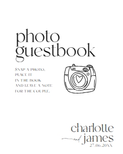 D008 Photo Guestbook Sign 8x10: D008 Wedding Signage Bundle