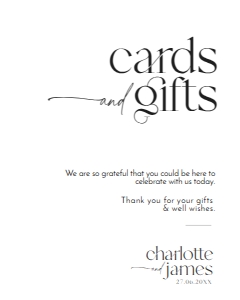 D008 Card Gift Sign 8x10: D008 Wedding Signage Bundle