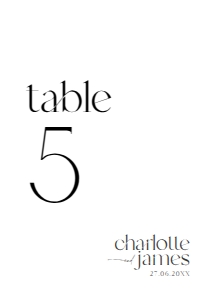 D008 Table Number 5x7: D008 Wedding Signage Bundle