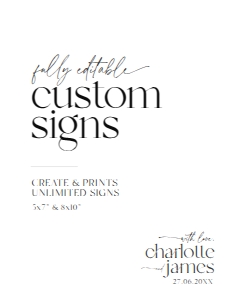 D008 Custom Sign 8x10: D008 Wedding Signage Bundle