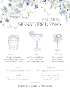 D005 Signature Drink Sign 11x14: D005 Wedding Bundle