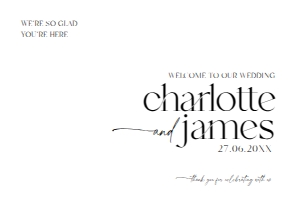 D008 Welcome Sign Horizontal 36x24: D008 Wedding Signage Bundle