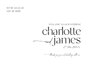 D008 Welcome Sign Horizontal A2: D008 Wedding Signage Bundle