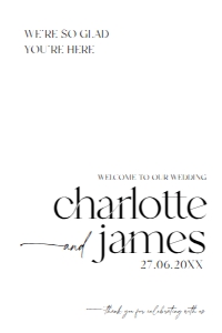 D008 Welcome Sign Vertical 24x36: D008 Wedding Signage Bundle