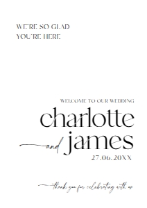 D008 Welcome Sign Vertical A2: D008 Wedding Signage Bundle