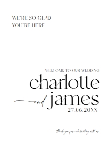 D008 Welcome Sign Vertical 18x24: D008 Wedding Signage Bundle