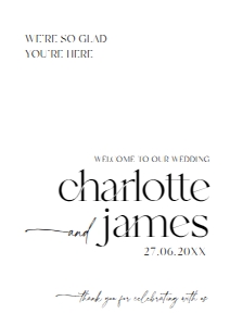 D008 Welcome Sign Vertical A1: D008 Wedding Signage Bundle
