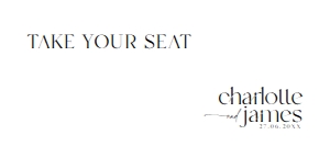 D008 Seating Chart Card Header: D008 Wedding Signage Bundle