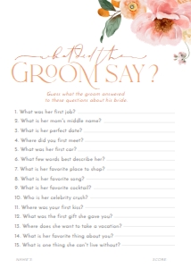 B007 Bridal Shower Games: B007 Bridal shower Bundle
