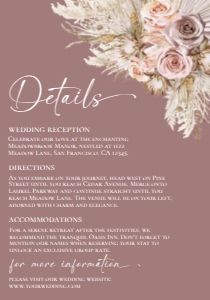 D012 Detail Card Vertical 3.5x5: D012 Wedding Suite