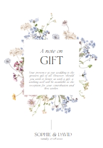 D002 Wishing Well Card 3.5x5: Boho Wildflower Wedding Invitation BUNDLE