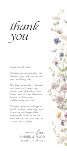 D002 Napkin Thank you Note: Boho Wildflower Wedding Invitation BUNDLE