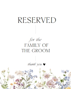 D002 Reserved Sign 8x10: Boho Wildflower Wedding Invitation BUNDLE