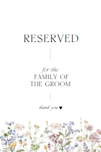 D002 Reserved Sign 4x6: Boho Wildflower Wedding Invitation BUNDLE