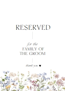 D002 Reserved Sign 5x7: Boho Wildflower Wedding Invitation BUNDLE