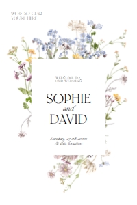 D002 Welcome Sign Vertical 24x36: Boho Wildflower Wedding Invitation BUNDLE