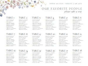 D002 Seating Chart Sign design preview