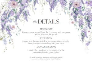 D014 Detail Card Horizontal 5x3.5: D014 Wedding Bundle
