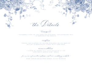 D015 Detail Card Horizontal 5x3.5: D015 Wedding Suite