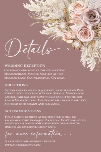 D012 Detail Card Vertical 4x6: D012 Wedding Suite